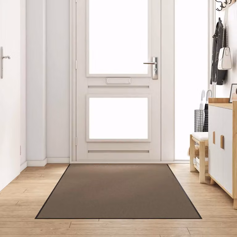 Tappetino rettangolare moderno vidaXL in poliammide, colori beige, nero e marrone, L: 300 cm, P: 120 cm