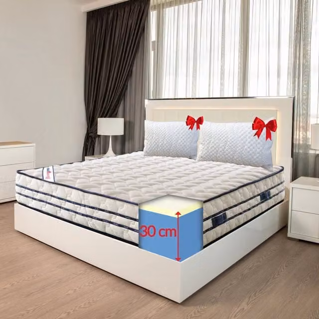Materasso Memory Ortopedico ITALYMATERASSI MEMO30 Singolo Bianco con Cuscino, Altezza: 30 cm, L/P: 90 x 200 cm