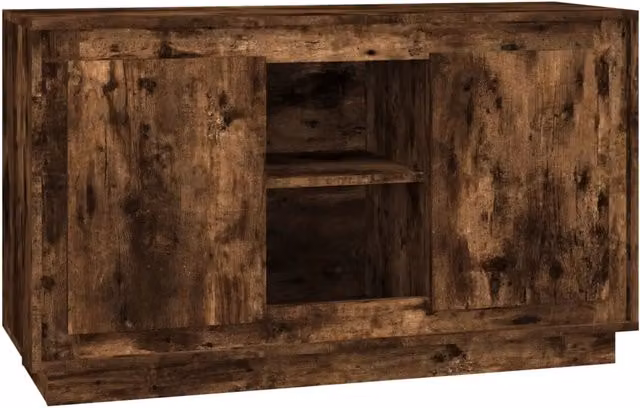 Credenza Buffet da pranzo in legno multistrato Rovere Fumo, L/P/H: 102 x 35 x 60 cm