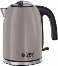 Bollitore elettrico Russell Hobbs in acciaio inossidabile da 1,7 l, 2400W, colori marrone e grigio